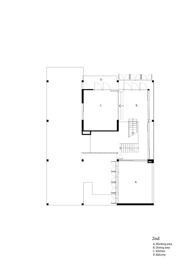 Plano de segunda planta. Casa Sebsiri por PHTAA living design.