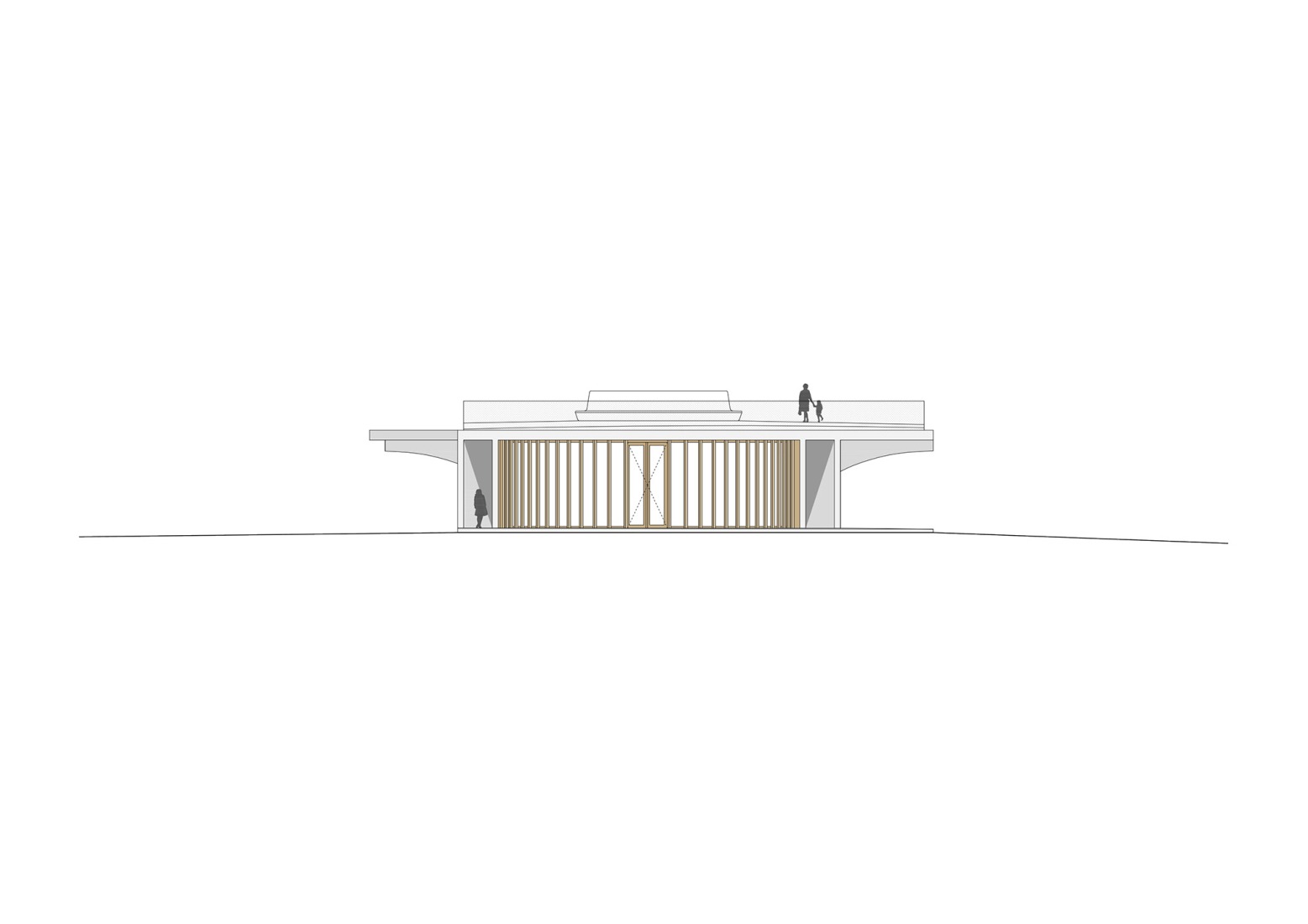 Elevations. "La Biomista" Cosmopolitan Culture Park by Van Belle & Medina.