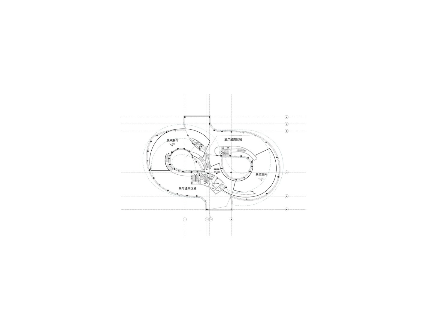 Plano de planta segunda. Museo Yohoo por Aedas.
