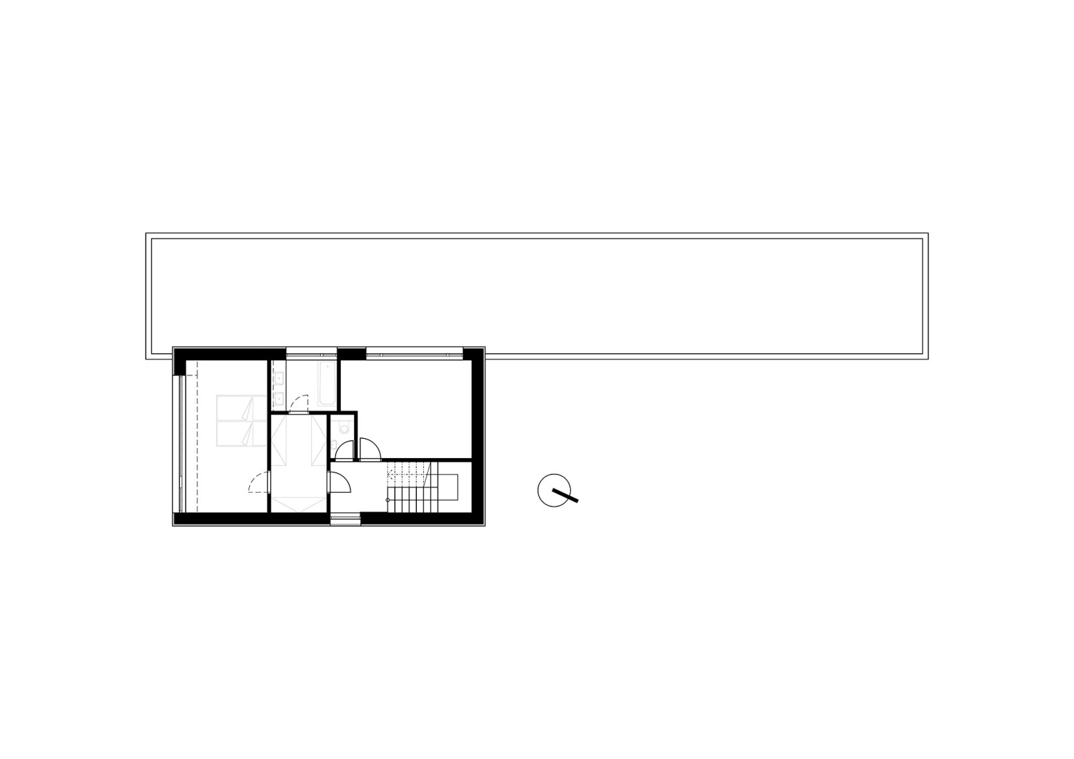 Plano de primera planta. Sede Familiar y Empresarial Eko modular por Semela Ateliers.