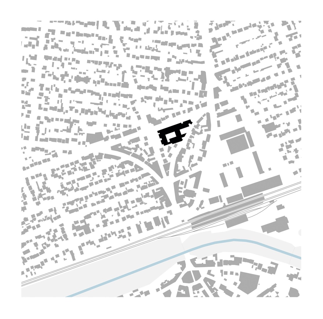 Plano de situación. Guardería y centro de ocio Elsa Triolet por Richter architectes et associés.