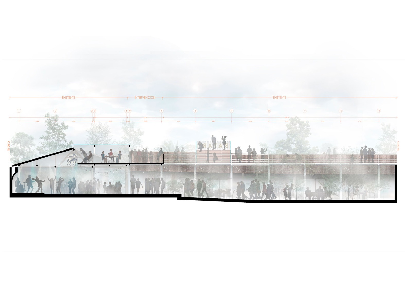 Section. Katari Cumbayá by TEC Taller EC.