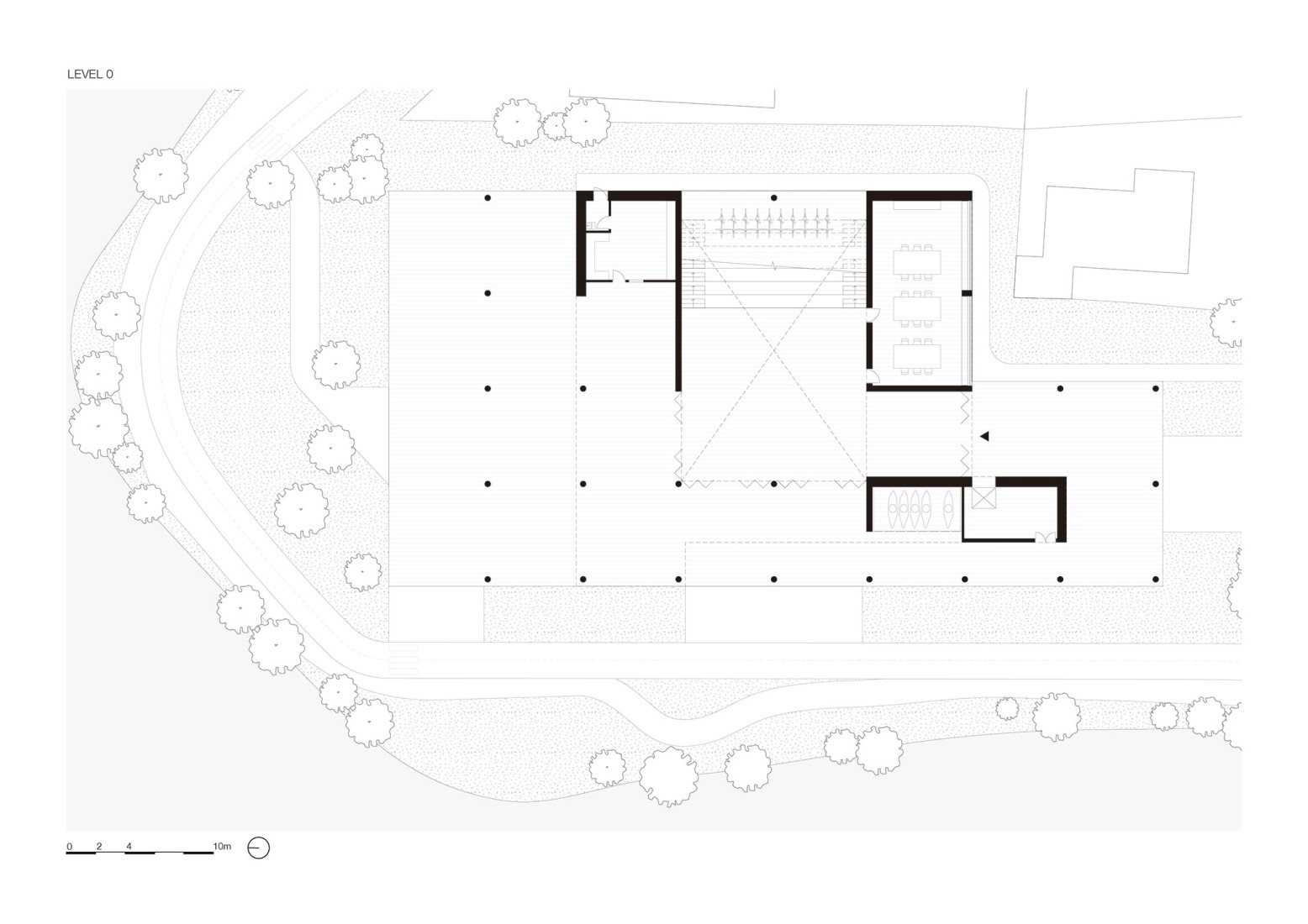 Plano de planta baja. Eco-Museum y el parque Orla Piratininga por KAAN Architecten.