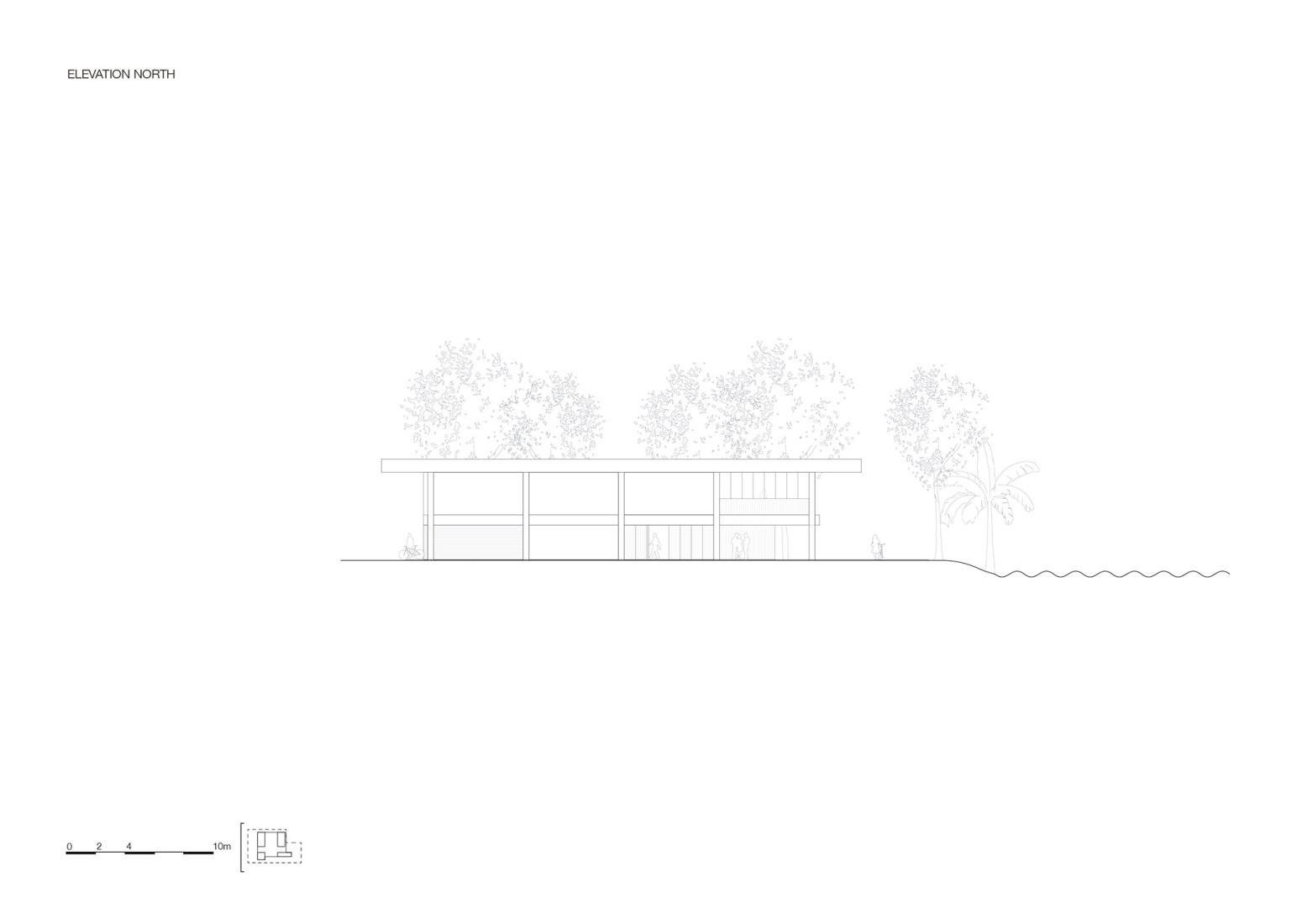 Alzado. Eco-Museum y el parque Orla Piratininga por KAAN Architecten.
