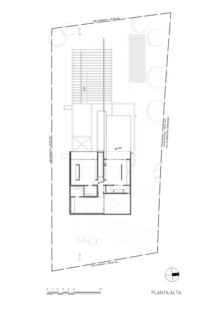 First floor plan. C&G House by Estudio Galera Arquitectura.