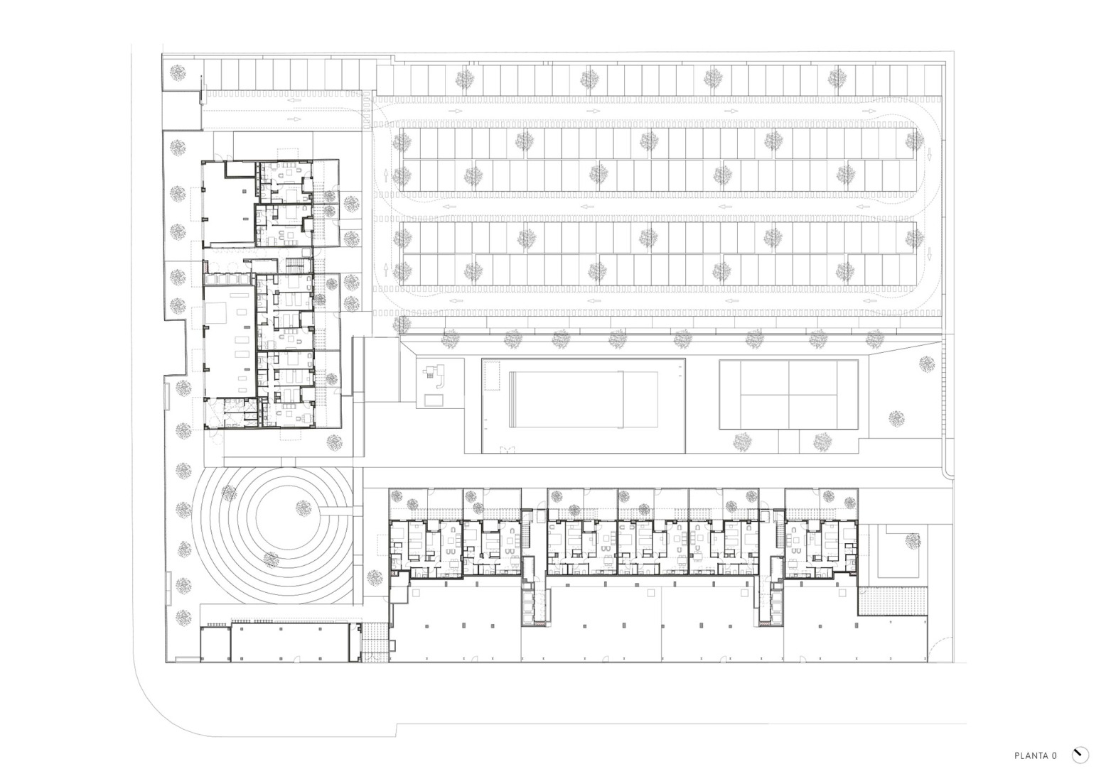 Ground floor plan. 171 Rental homes, common areas, and parking by MCEA.