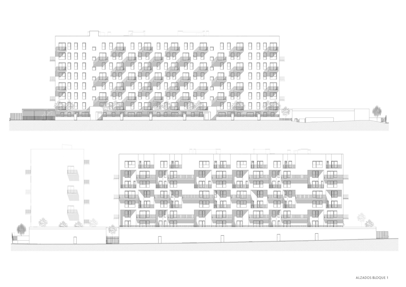 Elevations block 1. 171 Rental homes, common areas, and parking by MCEA.