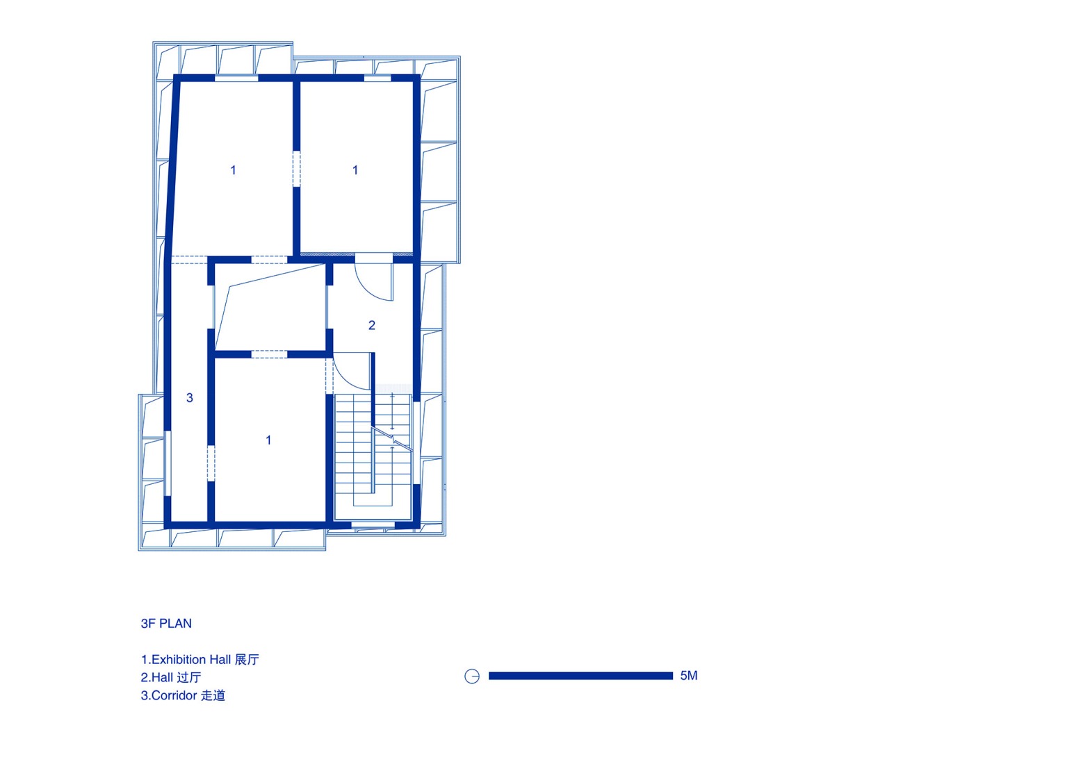Third floor plan. Songzhuang Z Museum by Team_BLDG. 