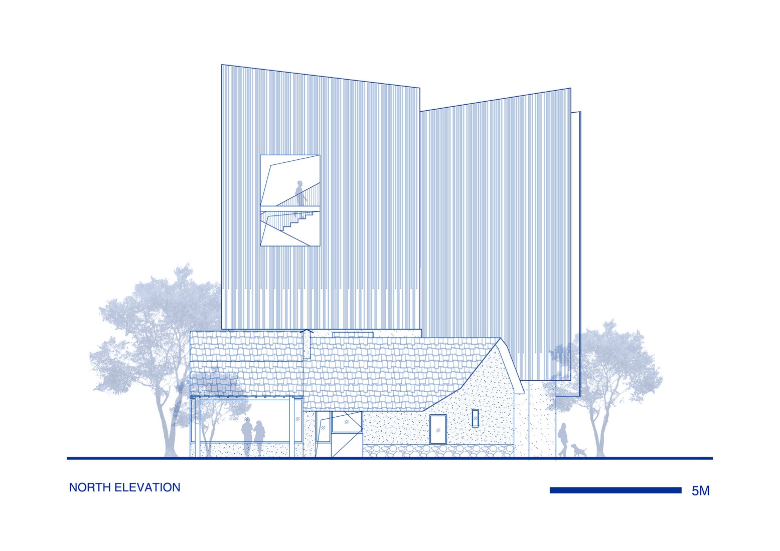 North elevation. Songzhuang Z Museum by Team_BLDG. 