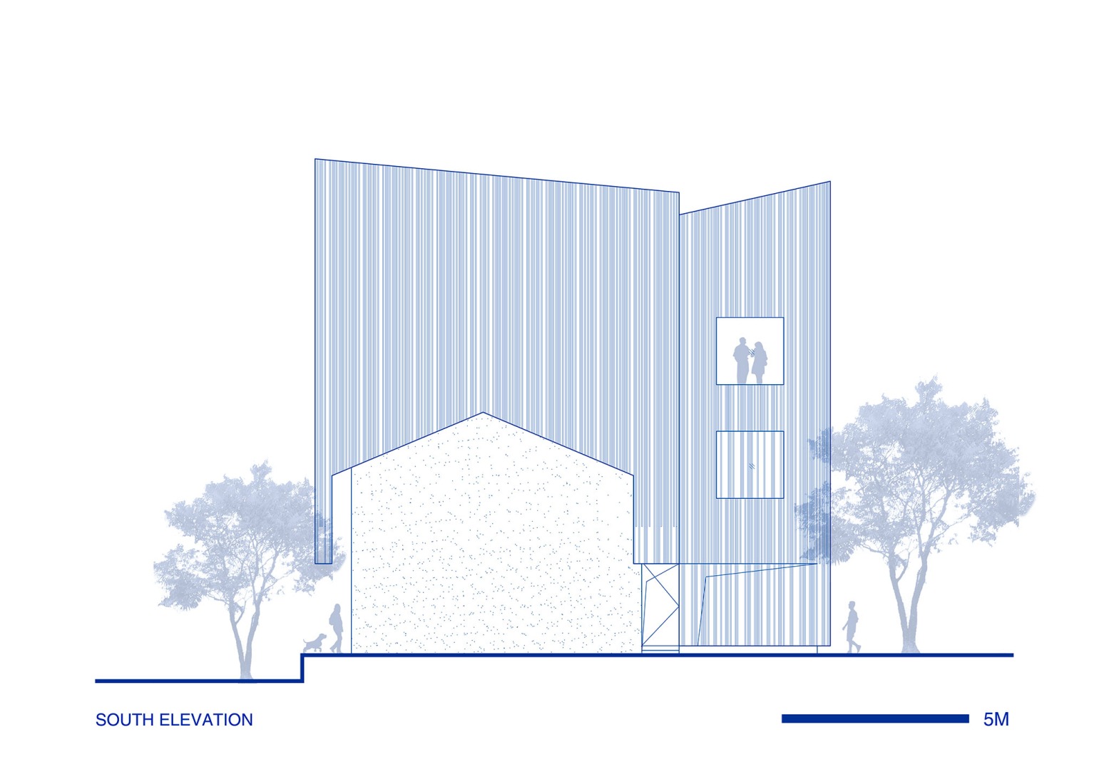 South elevation. Songzhuang Z Museum by Team_BLDG. 