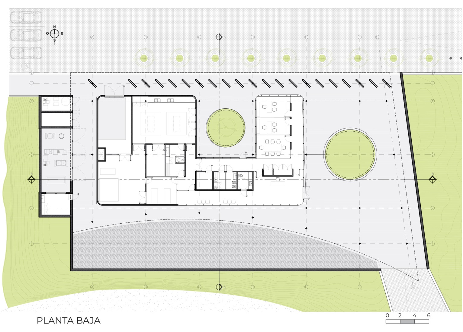 Ground floor plan. Judicial Morgue for the city of Vera.