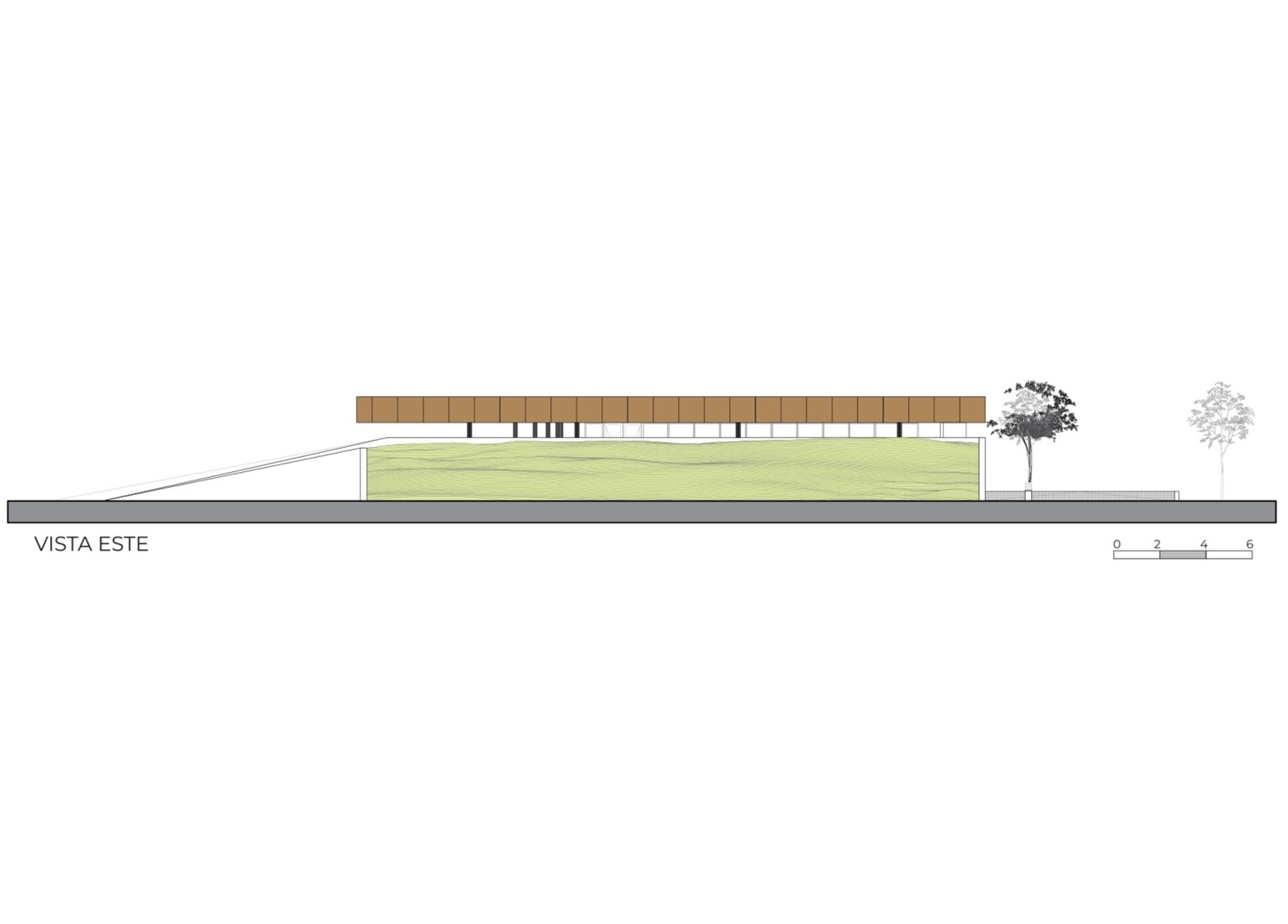 East elevation. Judicial Morgue for the city of Vera.