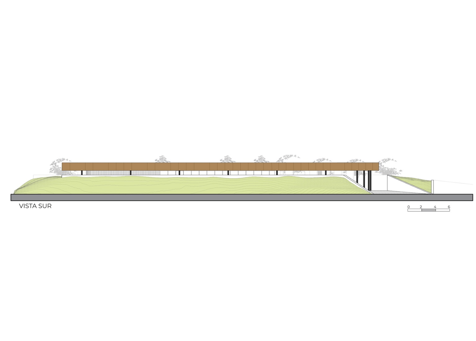 South elevation. Judicial Morgue for the city of Vera.