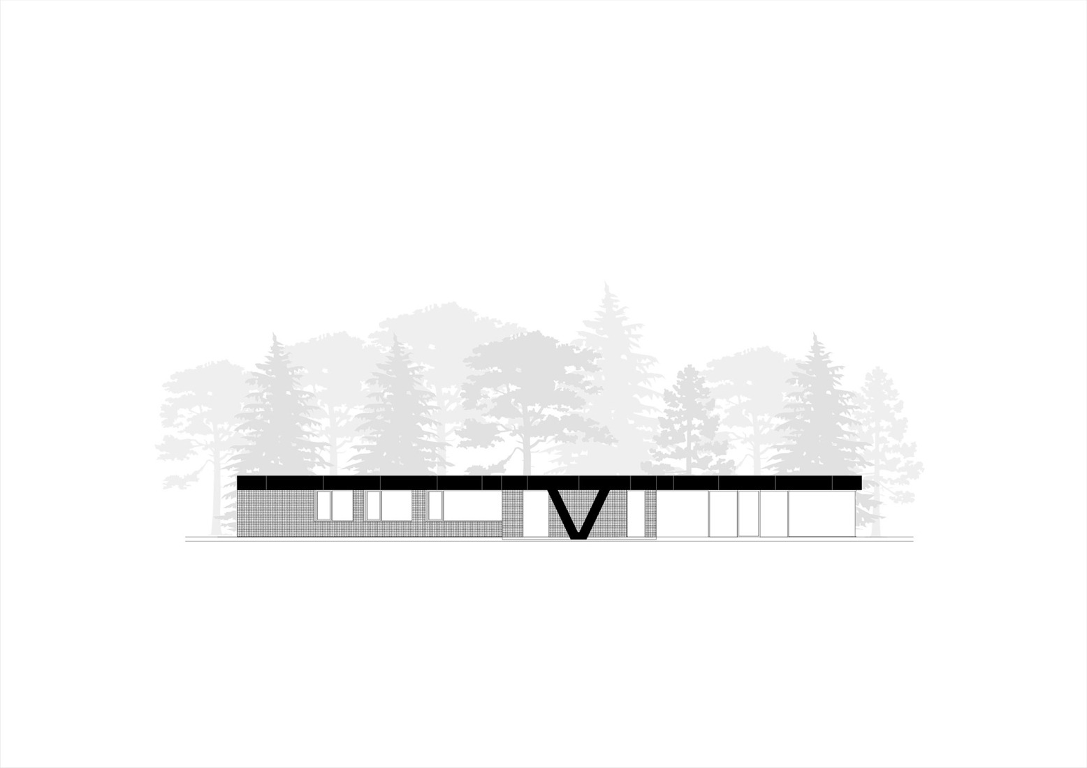 Alzado desde la calle. Casa Banánka por Paulíny Hovorka Architects.