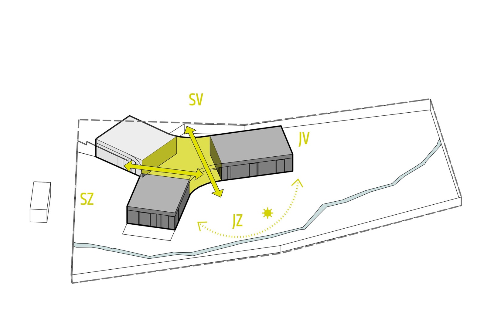 Diagrama. Casa Banánka por Paulíny Hovorka Architects.
