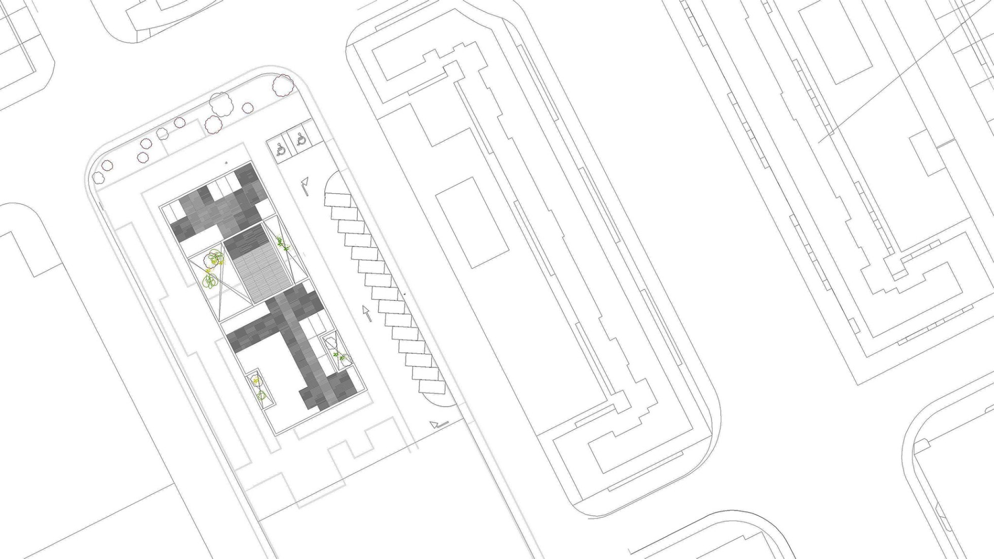 Situation plan 2. Socio Cultural Centre "El Ensanche" by Parra Arquitectos + José Miguel Useros.