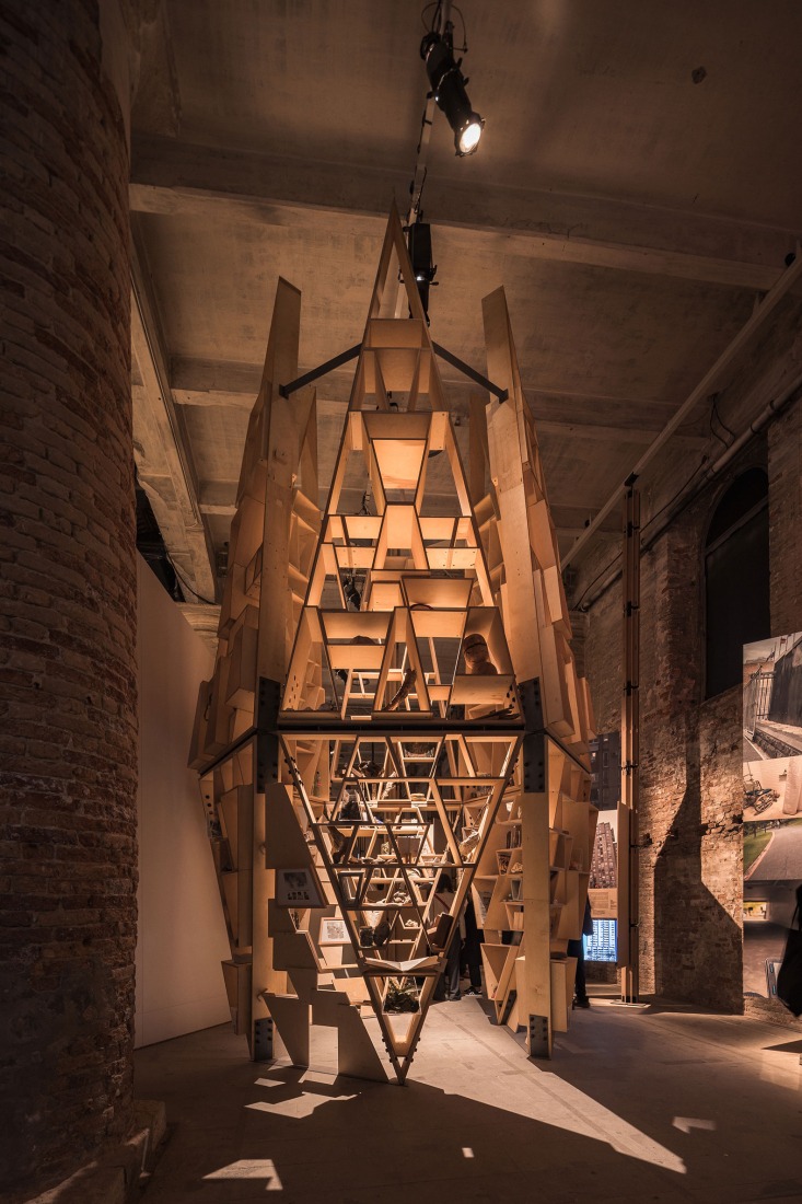 Curiosity pavilion for the Venice Biennale by a|911, Cadena Concepts, Esrawe. Photography by Ricardo de la Concha.