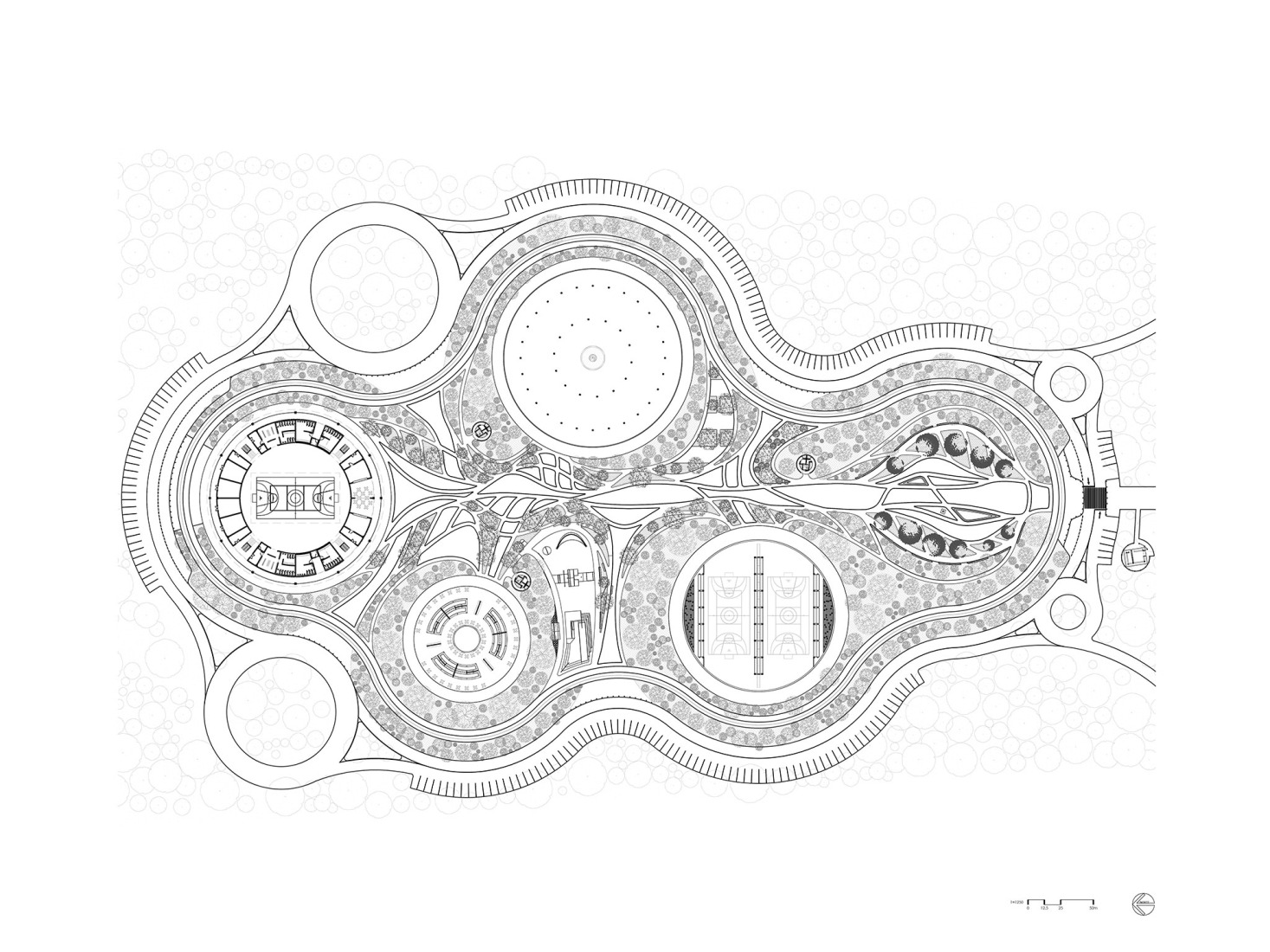 Landscaping-location plan. Quintana Roo Park by Aidia Studio. Landscaping-location plan. Quintana Roo Park by Aidia Studio.