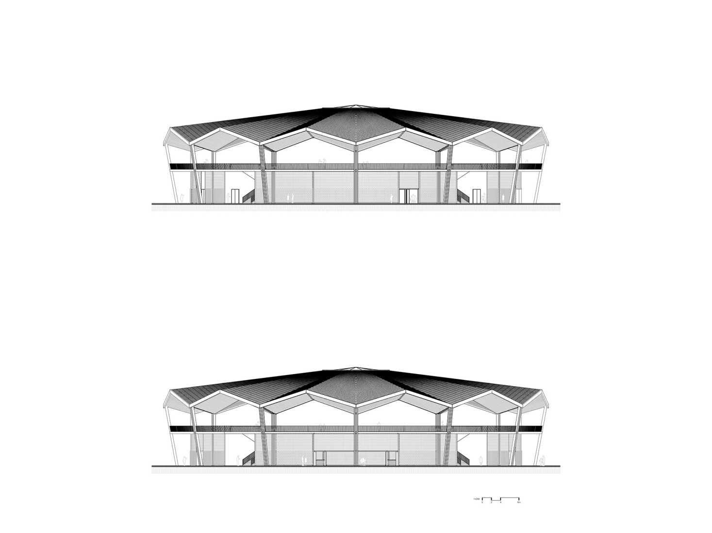 Arena. Elevations. Quintana Roo Park by Aidia Studio. Arena. Elevations. Quintana Roo Park by Aidia Studio.