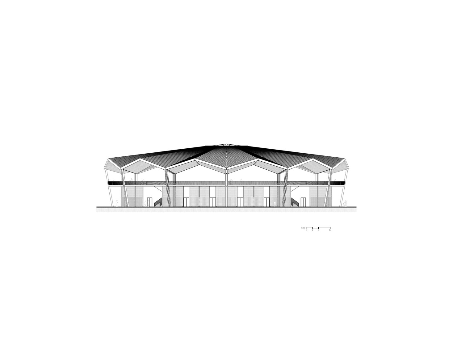 Arena. Elevation. Quintana Roo Park by Aidia Studio. Arena. Elevation. Quintana Roo Park by Aidia Studio.