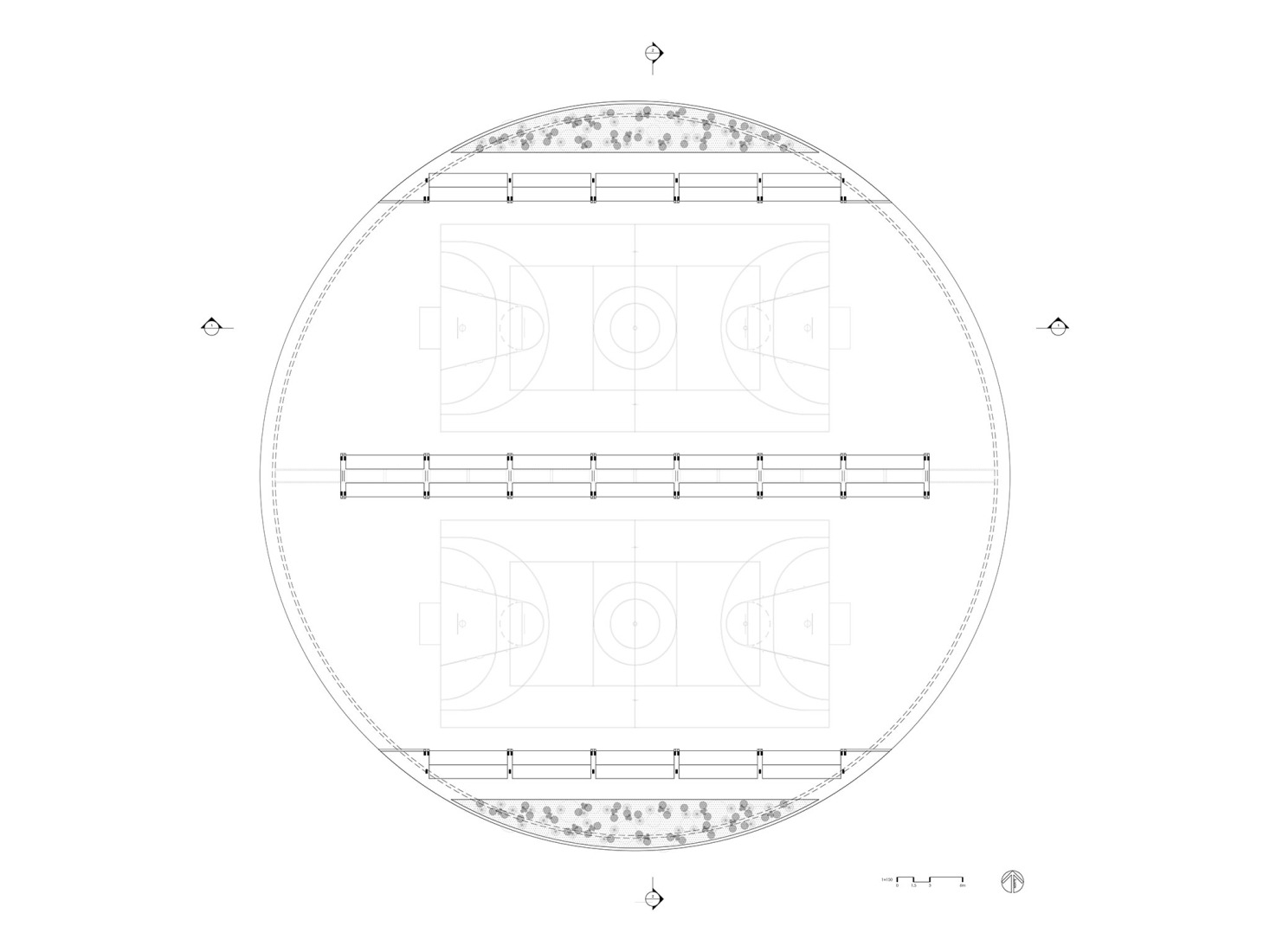 Canchas. Ground floor plan. Quintana Roo Park by Aidia Studio. Canchas. Ground floor plan. Quintana Roo Park by Aidia Studio.