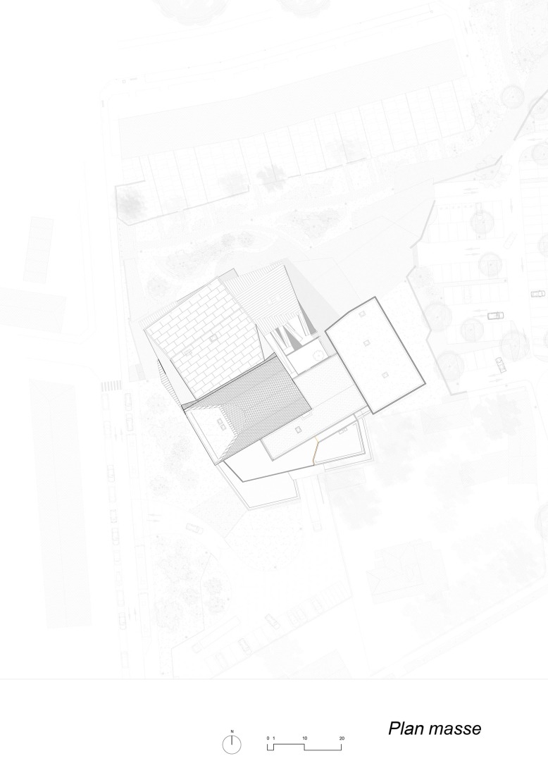 Plano de emplazamiento. Teatro Regional de Beauvaisis por AJC Architectes.
