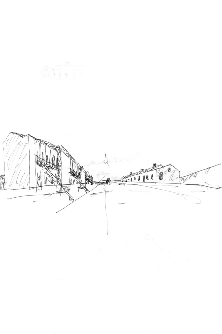 Croquis. Rehabilitación urbana del Bairro do Boneco por Adarq.