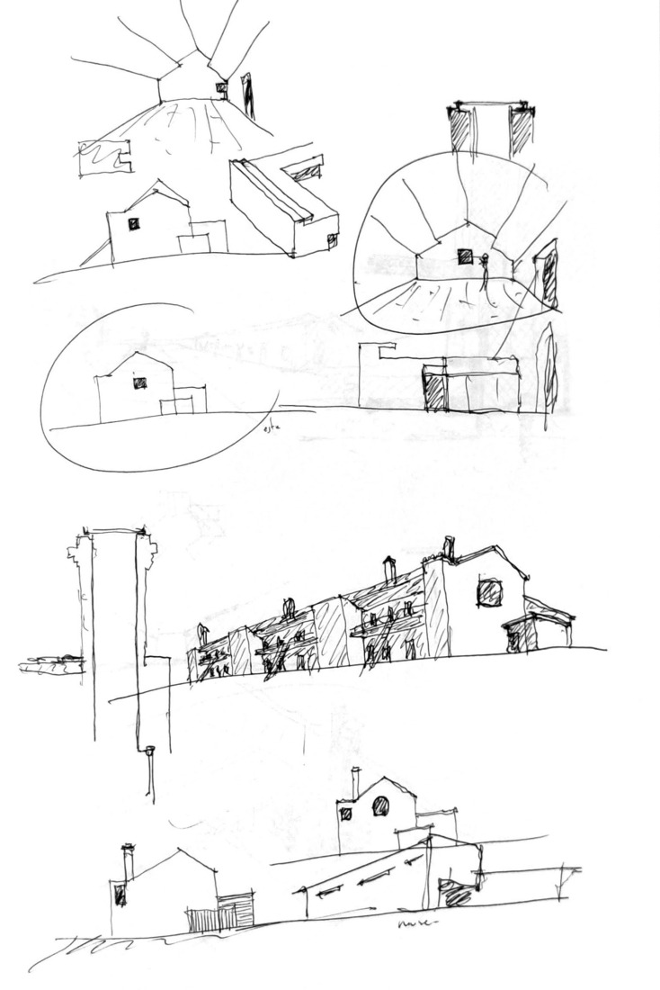 Croquis. Rehabilitación urbana del Bairro do Boneco por Adarq.
