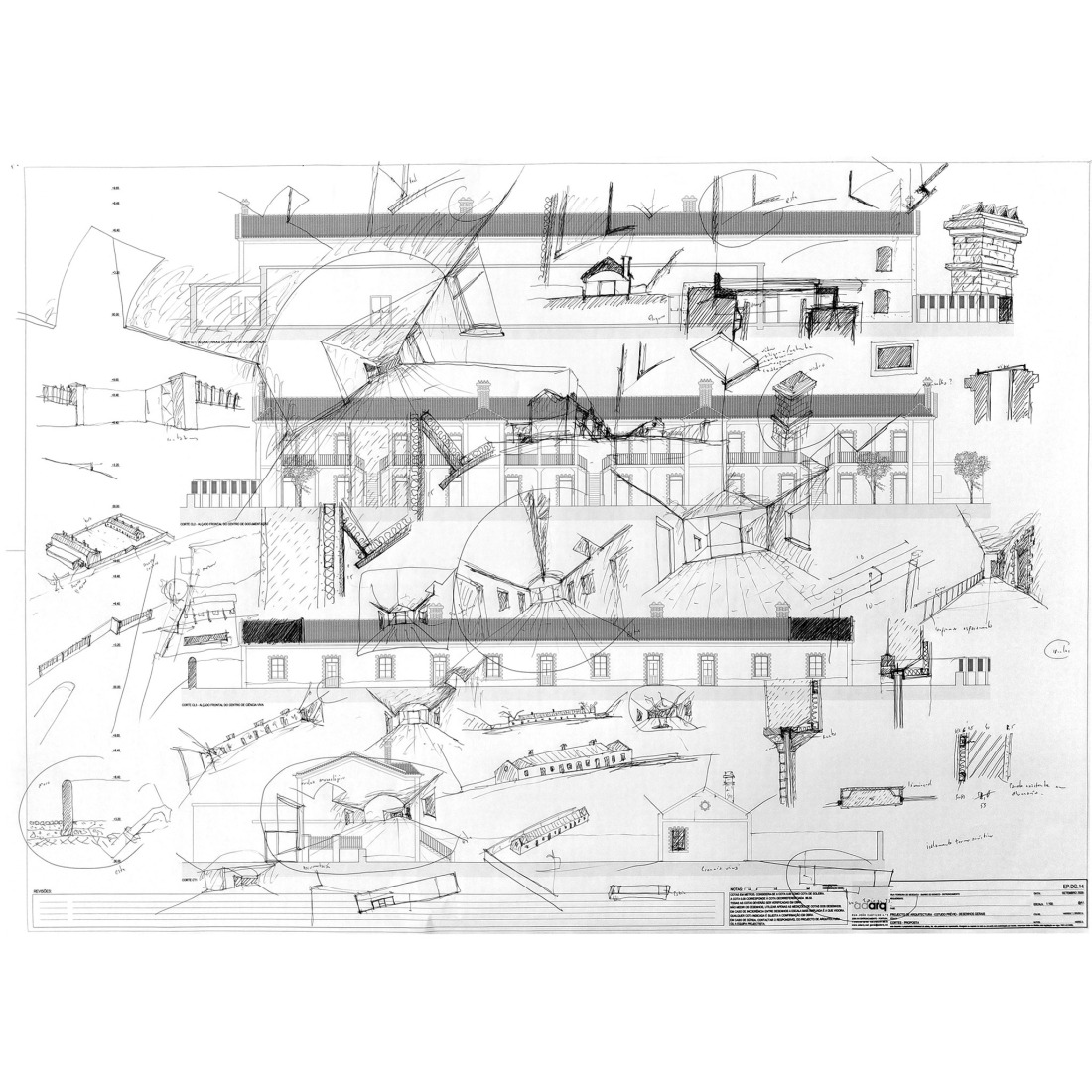 Croquis. Rehabilitación urbana del Bairro do Boneco por Adarq.
