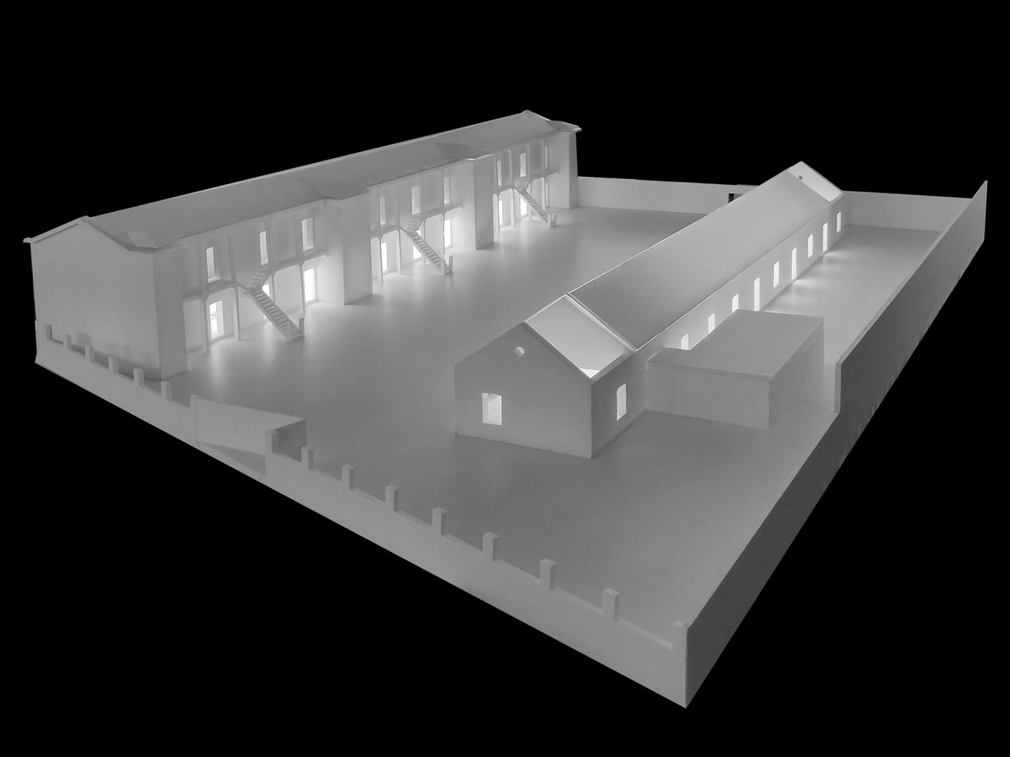 Fotos de maqueta. Rehabilitación urbana del Bairro do Boneco por Adarq.