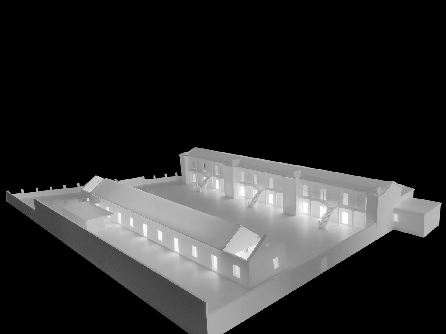 Fotos de maqueta. Rehabilitación urbana del Bairro do Boneco por Adarq.
