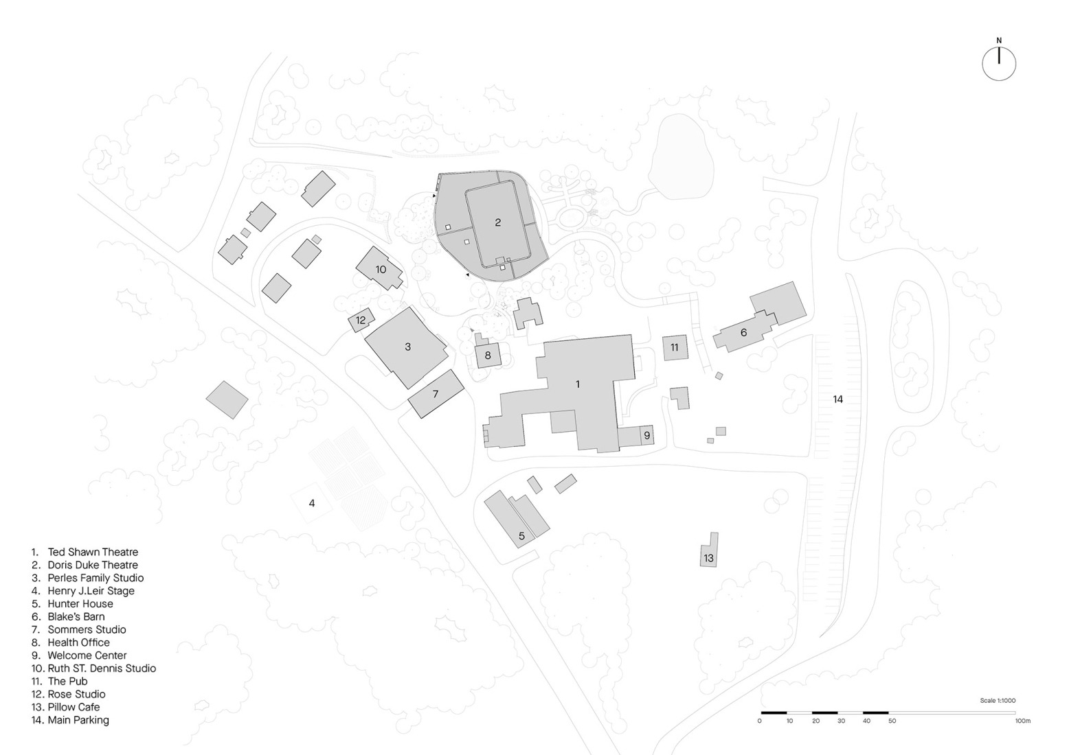Plano de situación. Teatro Doris Theatre por Mecanoo.