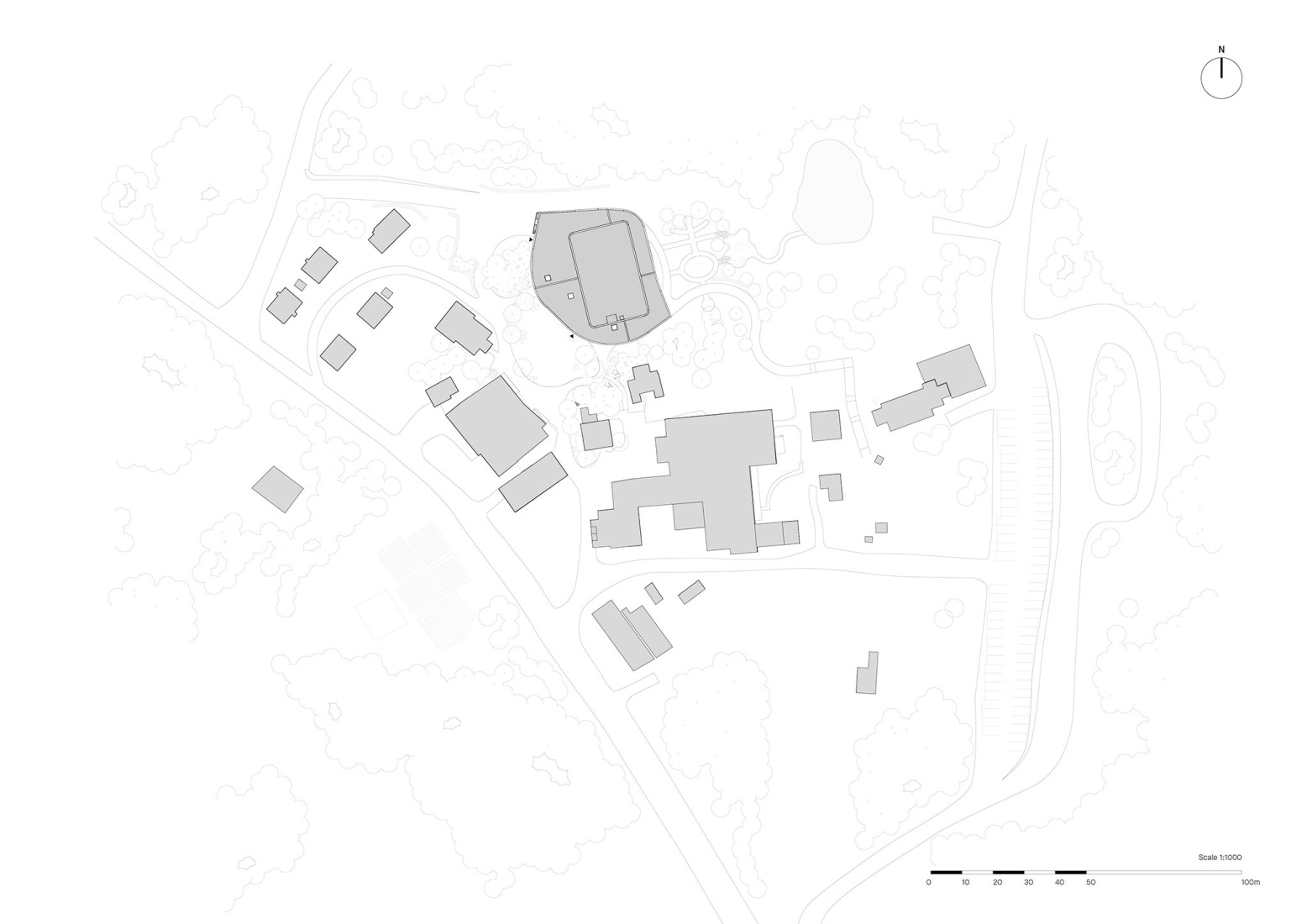 Plano de situación. Teatro Doris Theatre por Mecanoo.