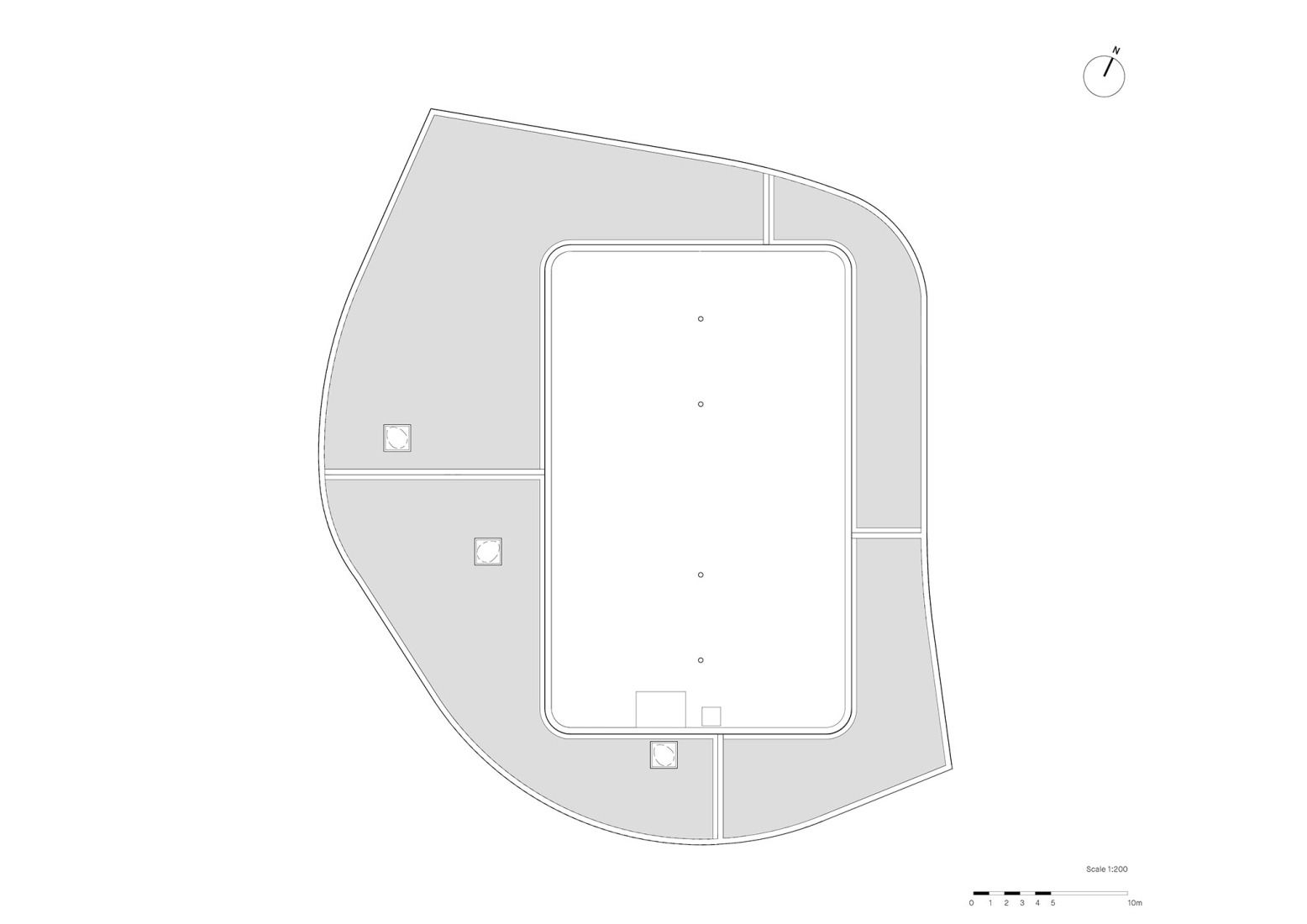 Planta cubierta. Teatro Doris Theatre por Mecanoo.