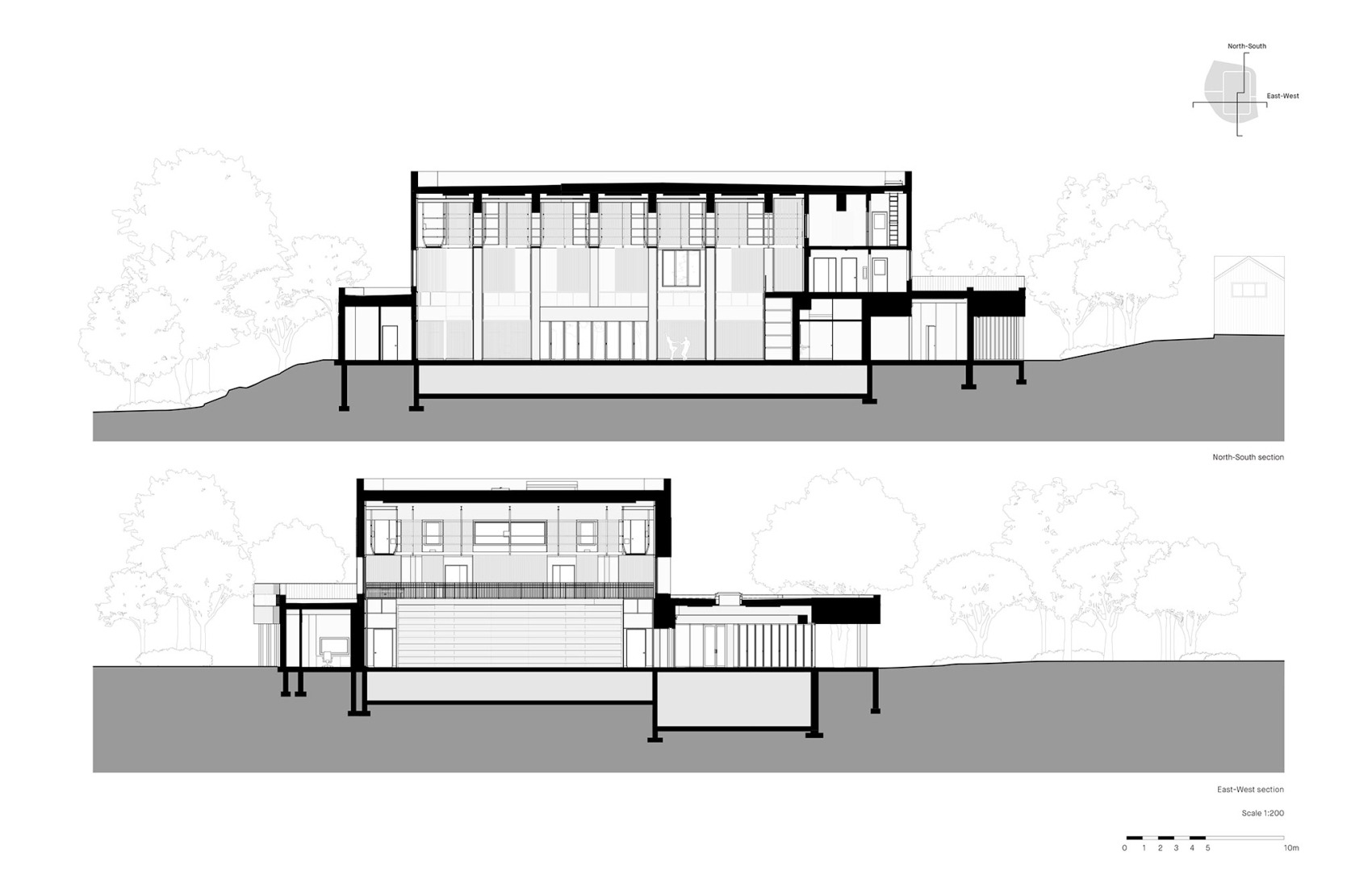 Secciones. Teatro Doris Theatre por Mecanoo.