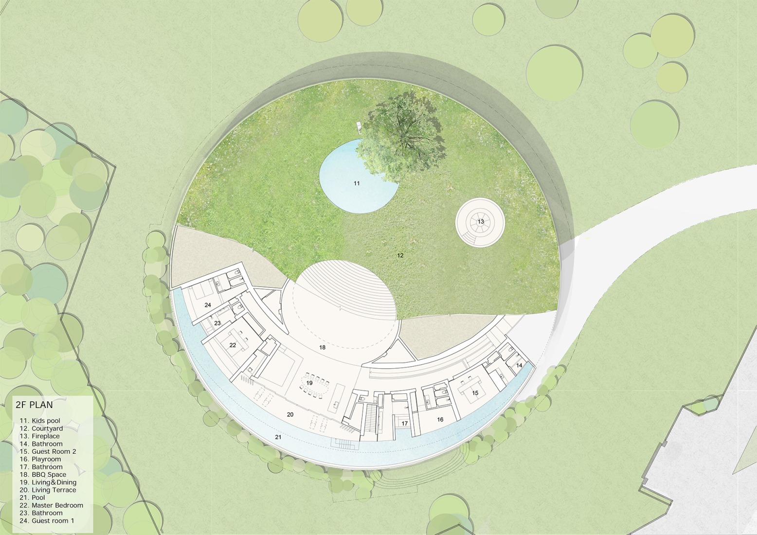 Planta primera. Earth por Sou Fujimoto.