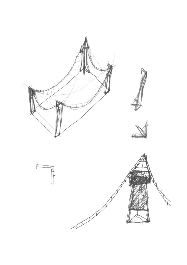 Croquis. Complejo Deportivo Y Cultural Josephine Baker - Marie-Jose Perec por Onze04.