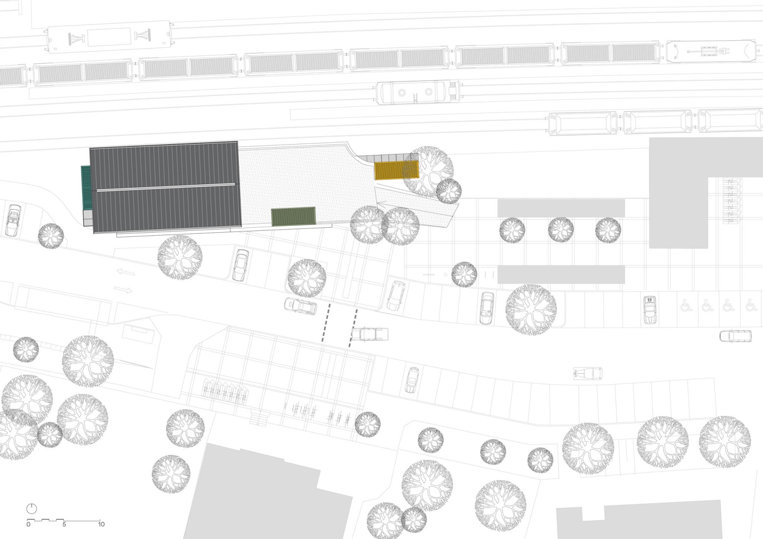 Plano de situación. Drevak por Sodomka Sodomková Architekti.