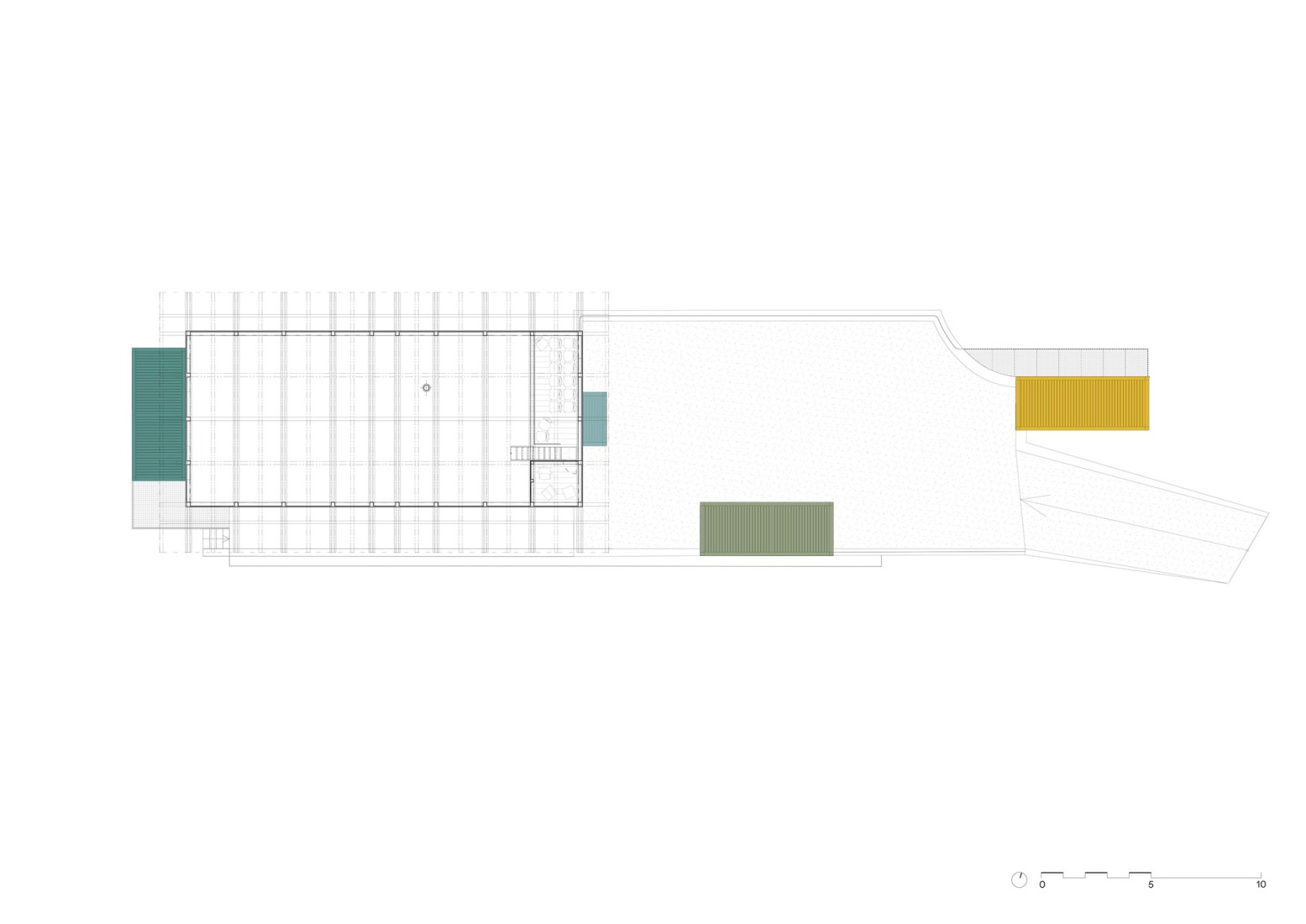Plano de planta primera. Drevak por Sodomka Sodomková Architekti.