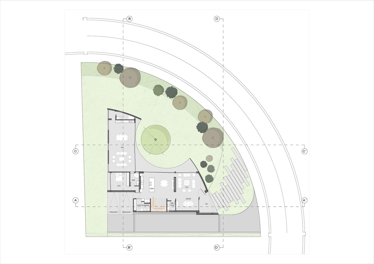 Ground floor. Casa Riba by TEC Taller EC. Ground floor. Casa Riba by TEC Taller EC.