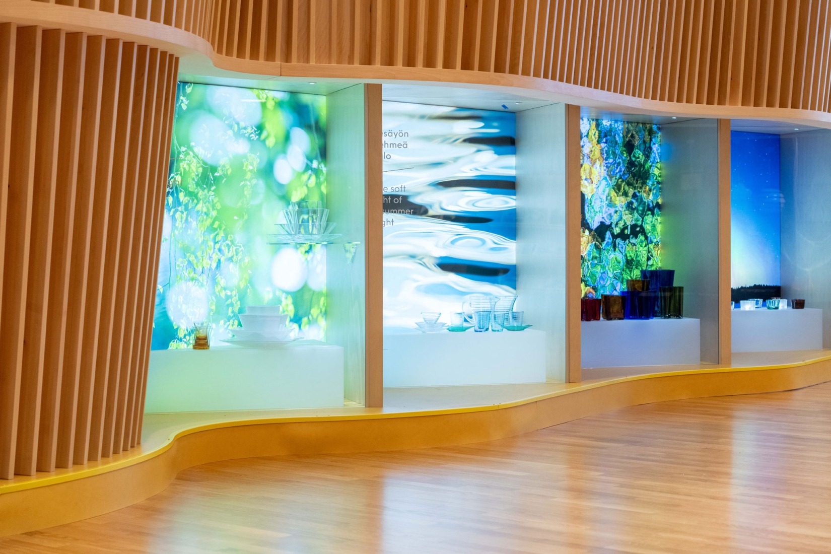 Exposición permanente del Finlandia Hall de Helsinki. Fotografía por Kusti Manninen.