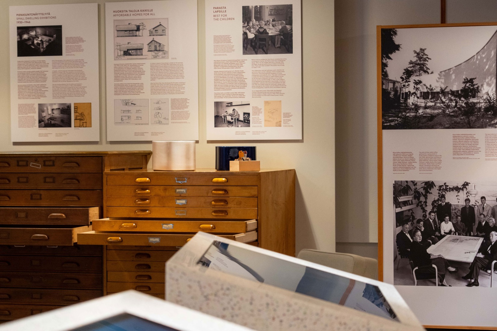 Exposición permanente del Finlandia Hall de Helsinki. Fotografía por Kusti Manninen.