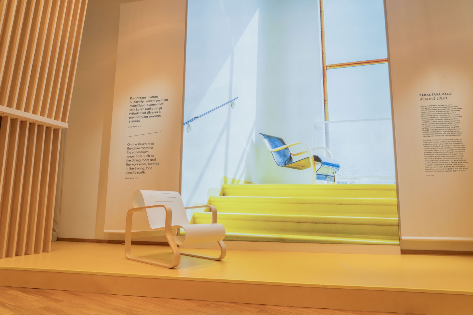 Exposición permanente del Finlandia Hall de Helsinki. Fotografía por Kusti Manninen.