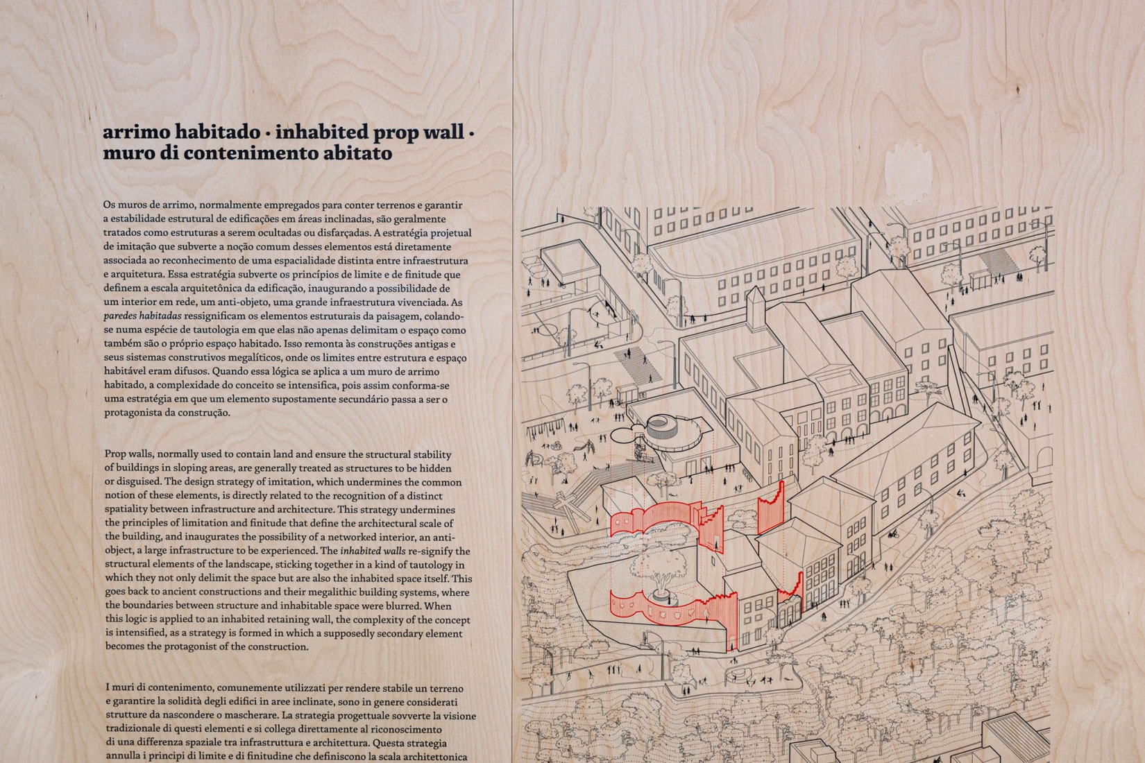 Vista de la instalación en el Pabellón de Brasil de la XIX Bienal de Arquitectura de Venecia, parte de la exposición (RE)INVENCIÓN. Fotografía de ReportArch - Andrea Ferro, cortesía de la Fundación Bienal de São Paulo.