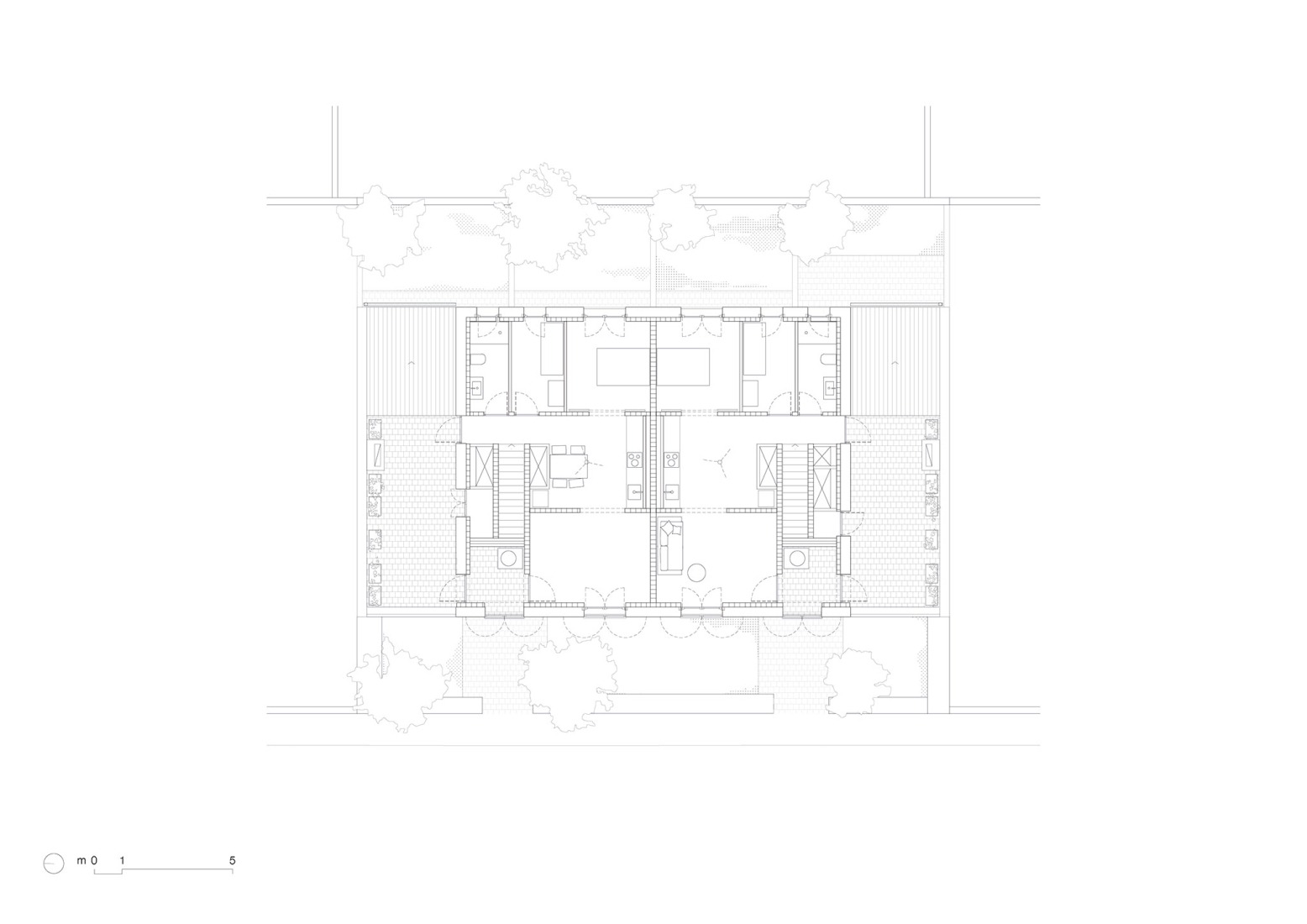 Plano de planta primera. «Ses Veles Puigpunyent» por Alventosa Morell Arquitectes y Joan Josep Fortuny Giró.