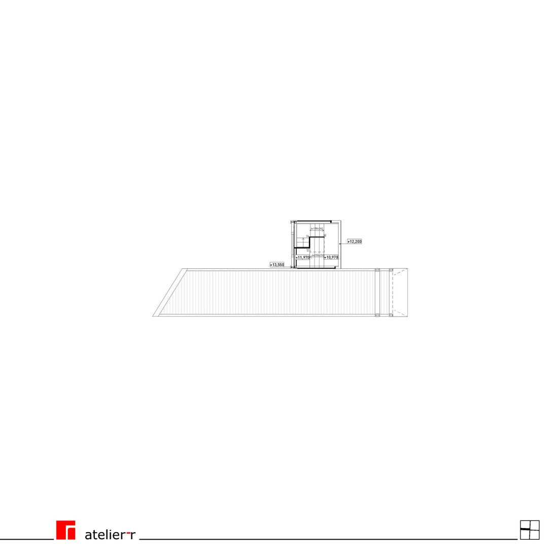 Plano de planta mirador. Mirador sobre Litomyšl por Atelier-r. Plano de planta mirador. Mirador sobre Litomyšl por Atelier-r.