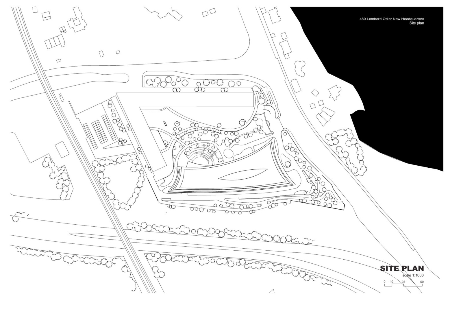 Site plan. Lombard Odier New Headquarters by Herzog & de Meuron. 