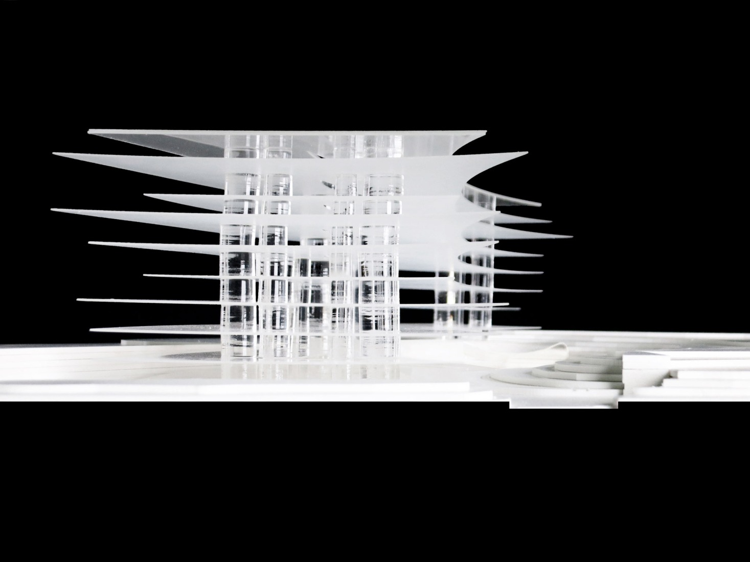 Model. Lombard Odier New Headquarters by Herzog & de Meuron. 