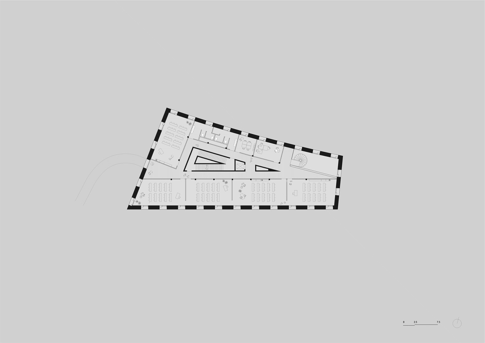Plano de primera planta. Escuela de Diseño iXcampus por SAME. Plano de primera planta. Escuela de Diseño iXcampus por SAME.