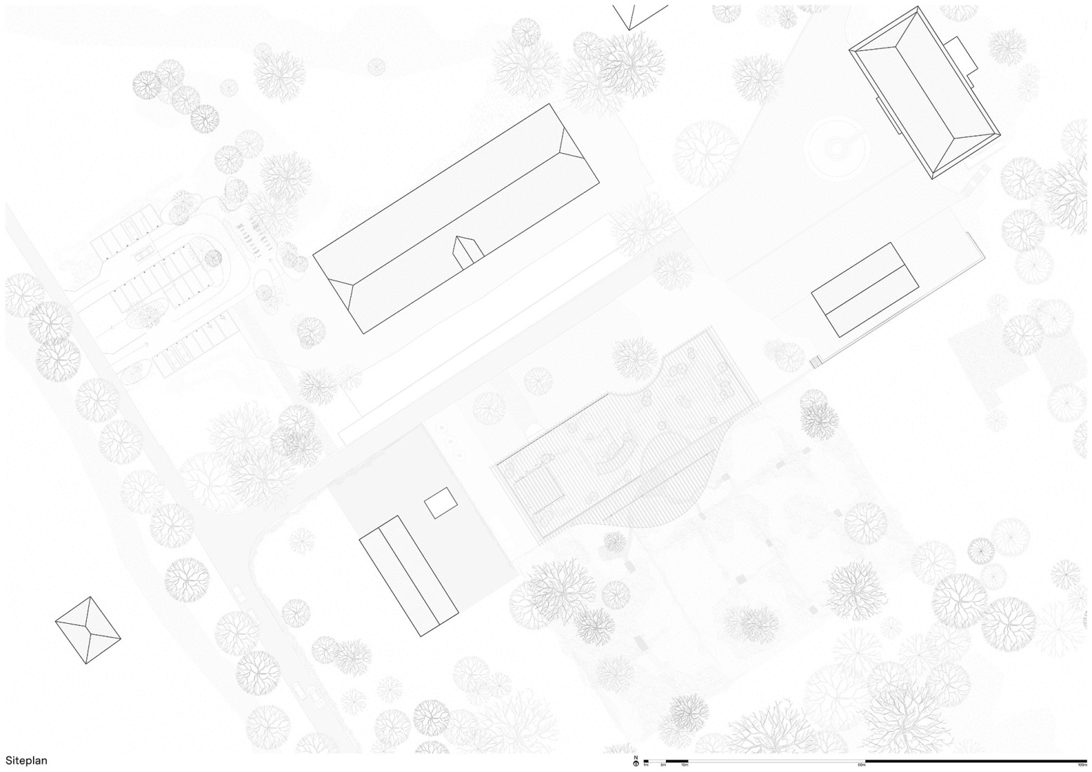 Plano de situación. Museo Ehrhardt por Kéré architecture y HK Architekten. Plano de situación. Museo Ehrhardt por Kéré architecture y HK Architekten.